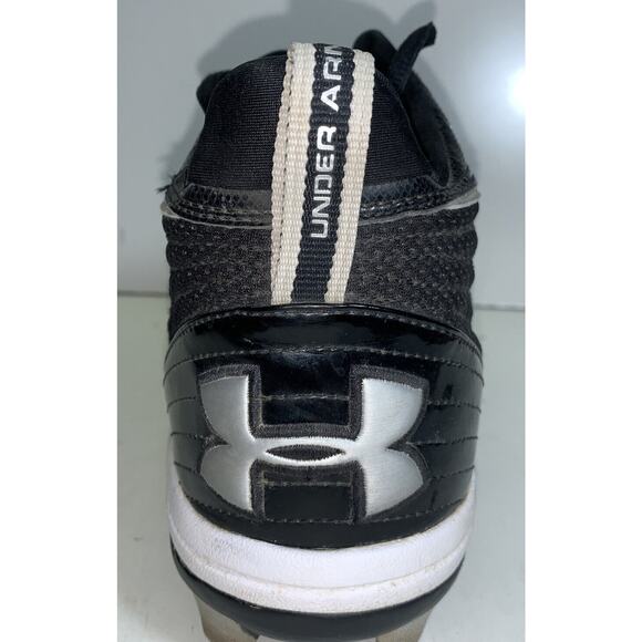 UNDER ARMOUR Mid FOOTBALL CLEATS BLACK/SILVER Men's US Size 12 - Picture 8 of 16